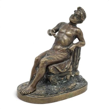 Bronze-Miniaturstatue im Stil von Franz Bergmann, 