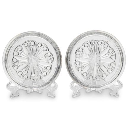 Paar Untersetzer aus klarem Kristall von Baccarat,