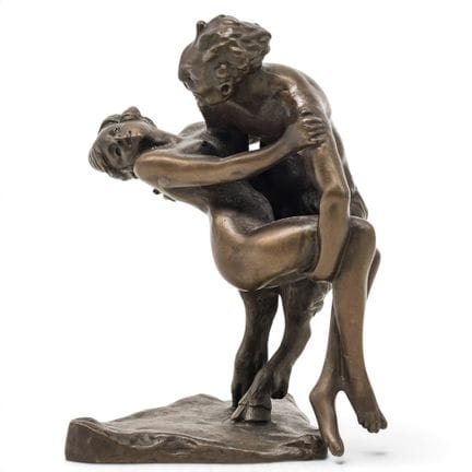 Austrian Fritz Bermann Wien Bronze Faun & Nymph Sc