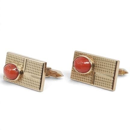 Boutons de manchettes en or jaune 18 carats avec c