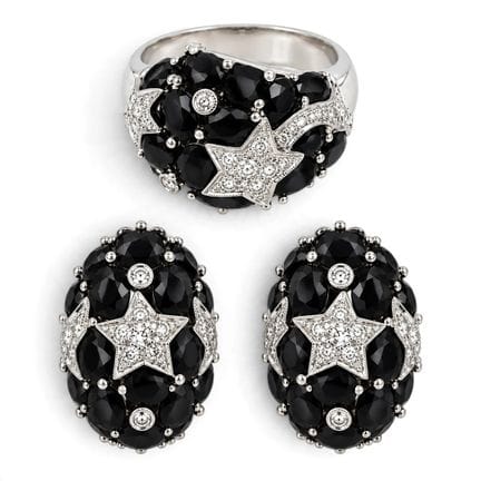 (3 pièces) Bague et boucles d'oreilles en forme d'