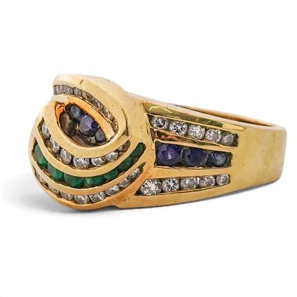 Bague Charles Krypell en or 18 carats, diamants, s