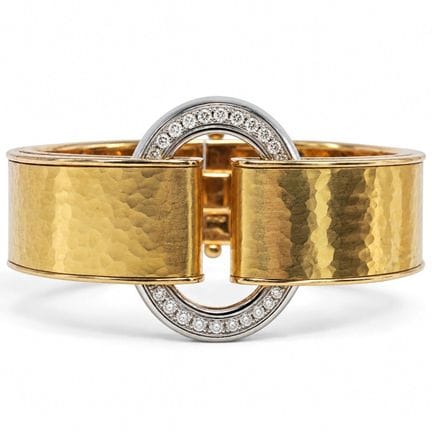 Bracelet manchette Giovanni Terzano en or bicolore
