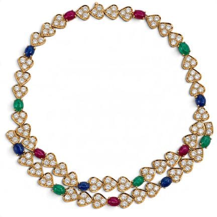 Collier en or jaune 18 carats avec cœur en diamant