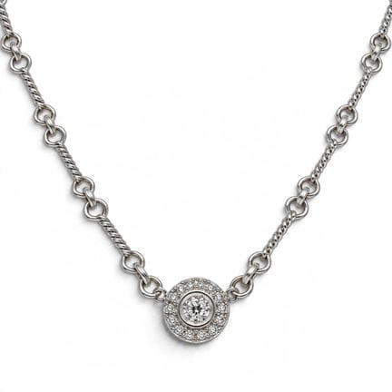 Collier Roberto Coin « Diamonds by the Inch » en o