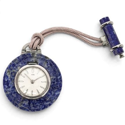 Montre de poche UTI en lapis-lazuli des années 194