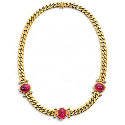 Collier Bvlgari en or jaune 18 carats avec maillon