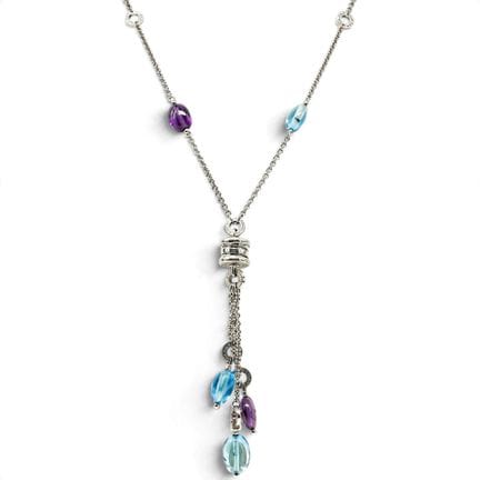 Bvlgari « B.Zero1 » Collier lariat en or blanc 18 