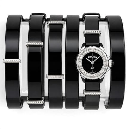 Montre Chanel « J12 » XS en céramique noire, acier
