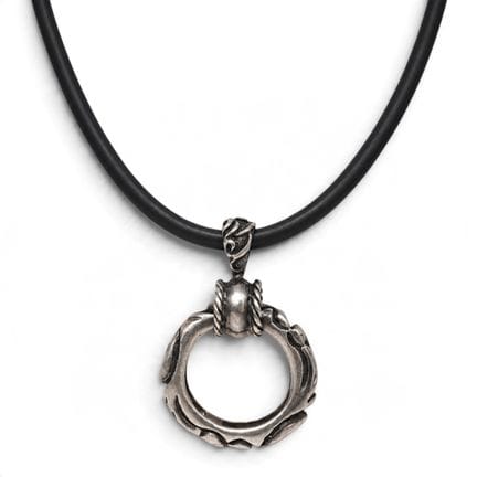 Collier à pendentif en argent sterling avec cordon
