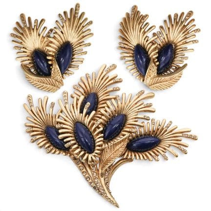 (2 Stück) Oscar de la Renta Modeschmuck-Set aus go