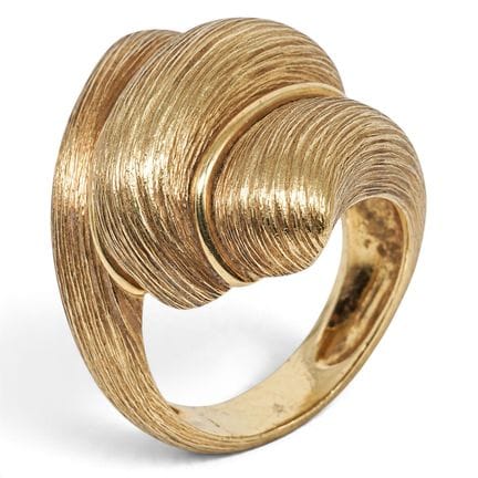 Bague Henry Dunay en or jaune 18 carats, motif en 