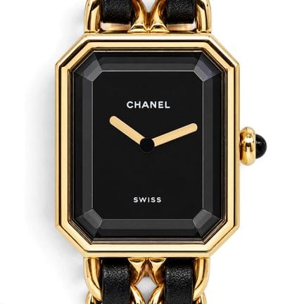 Montre Chanel « Première » en cuir tressé plaqué o