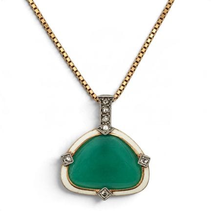Collier pendentif Cartier Art déco en or 18 carats