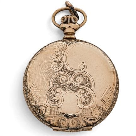 Montre de poche Elgin ancienne en or jaune 14 cara