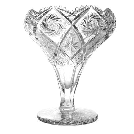 Compote in cristallo con taglio “American Brillian