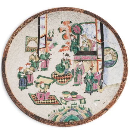 Assiette de présentation en porcelaine chinoise de