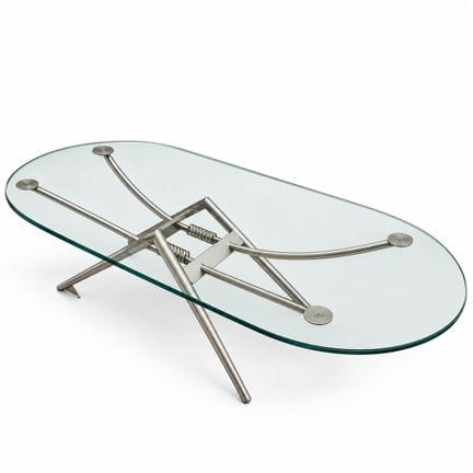 Table basse en métal de style architectural indust