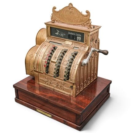 Antique Solid Brass National Cash Register Early 2