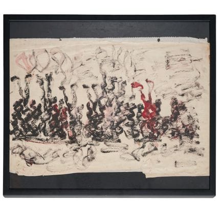Purvis Young (americano, 1943-2010) Dipinto a tecn