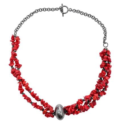 (2 pezzi) Collana e bracciale vintage in argento s