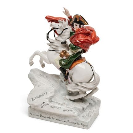 Scheibe-Alsbach "Napoleon Crossing the Alps" Porce