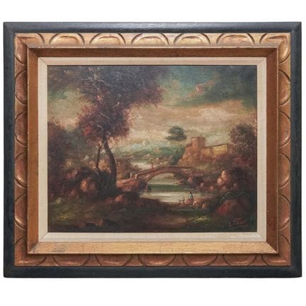 C. Patin – Landschaft, Öl auf Leinwand, Anfang des