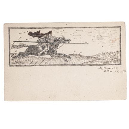Illustrazione originale a inchiostro disegnata a m