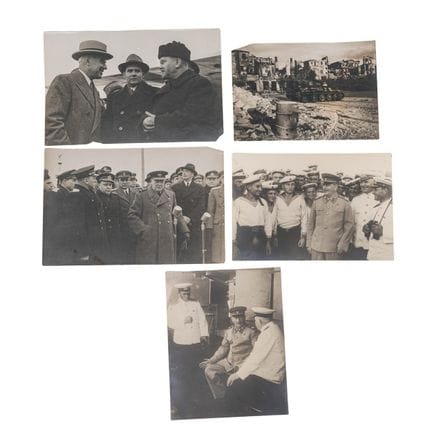 (5 pezzi) Fotografie d’epoca di leader geopolitici