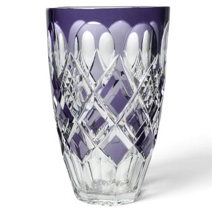 Vaso in cristallo ceco di Boemia con taglio “ameti