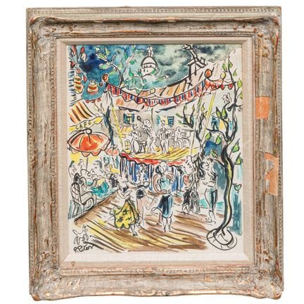 Roger Piter (francese, 1921-2000) Scena jazzistica