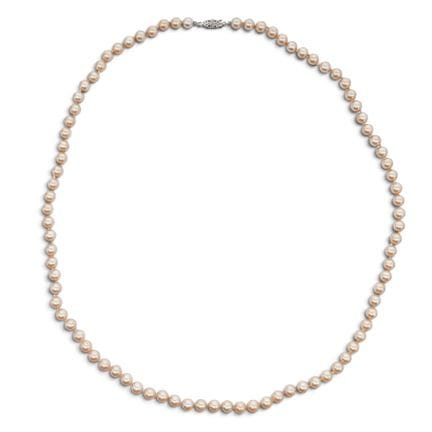 Collana vintage con perle sintetiche color crema, 