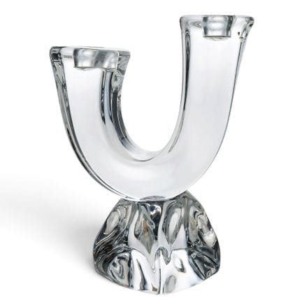 Bougeoir en cristal Daum de style moderniste, anné