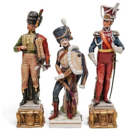 (3pc) Capodimonte & Dressel Kister Co. Porcelain G