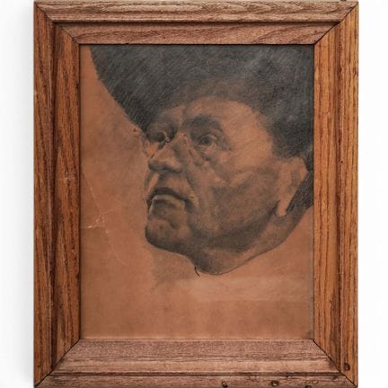 Männerporträt, Graphit auf Papier Künstler/Designe