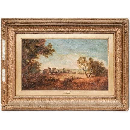 George Bassett (américain) « Haymaking » (La fenai