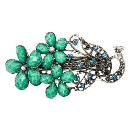 Vintage Floral Spray Barrette Mid to Late 20th Cen