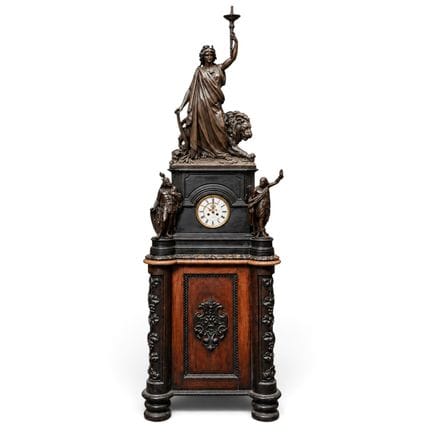 Victorian L. Laureau Black Marble & Gilt Continent