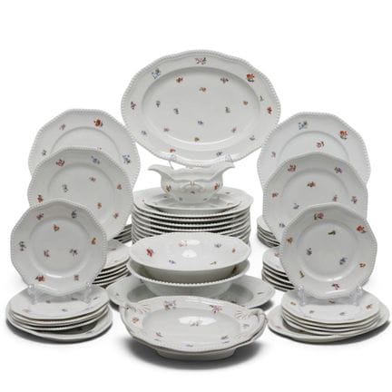 (55 pc) Antique Rosenthal "Scattered Flowers" Porc