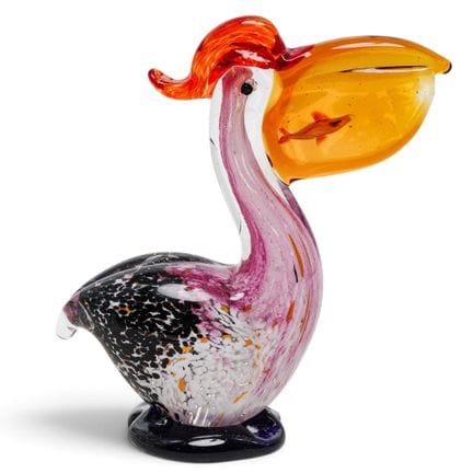 Statuetta artistica in vetro in stile Murano raffi