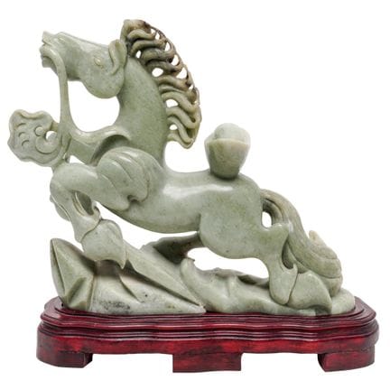 Sculpture chinoise vintage représentant un cheval 