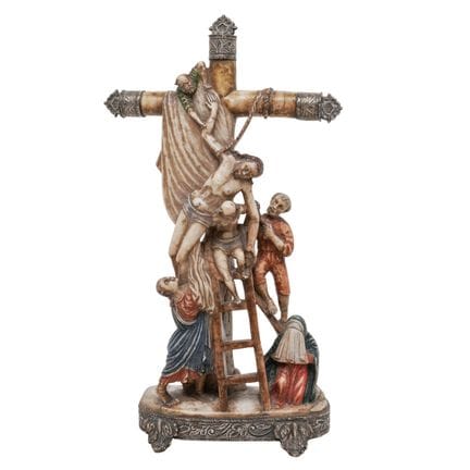Antique Spanish Colonial Carved Alabaster Descent 
