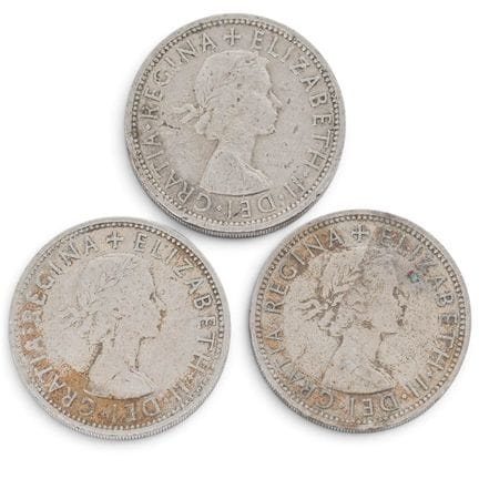 (3 pièces) Shillings britanniques des années 1960.