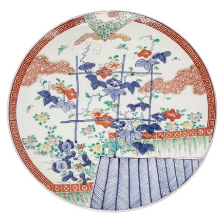 Large Japanese Imari Porcelain Charger 19th Cent, 