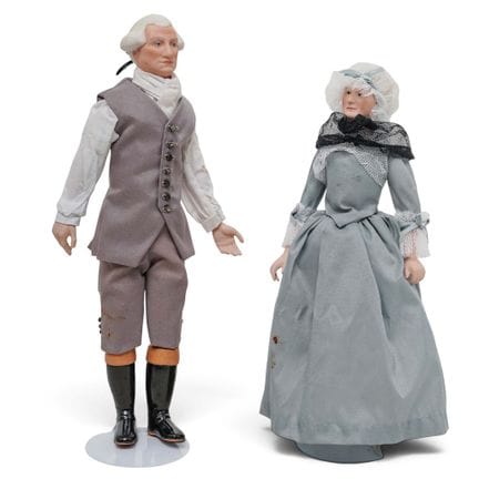 (2 pcs) US Historical Society Bisque George & Mart