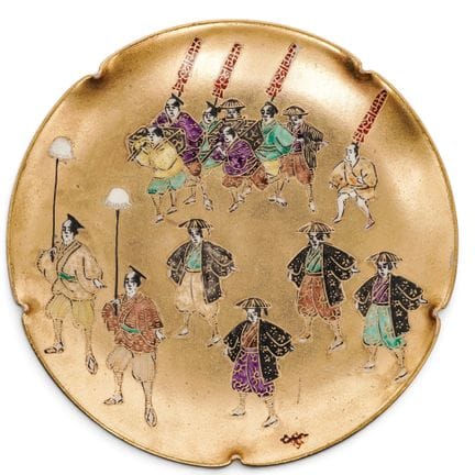 Japanese Meiji Shimazu Satsuma Yaki Earthenware Pl