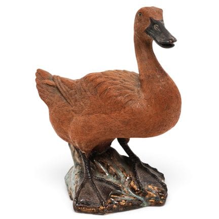 Chinese Export Shiwan Pottery Duck Mid 20th Cent, 