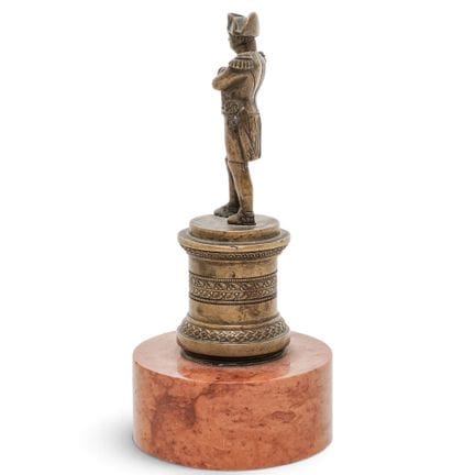 Sculpture antique de Napoléon en spelter et marbre