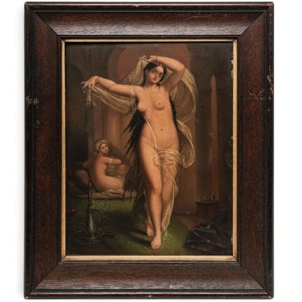 Tableau orientaliste français ancien « Jeune Bayad