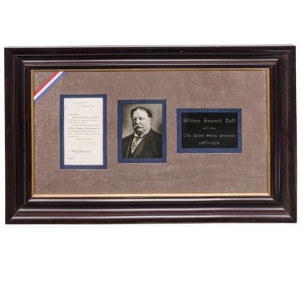 William Howard Taft (americano, 1857-1930) Lettera